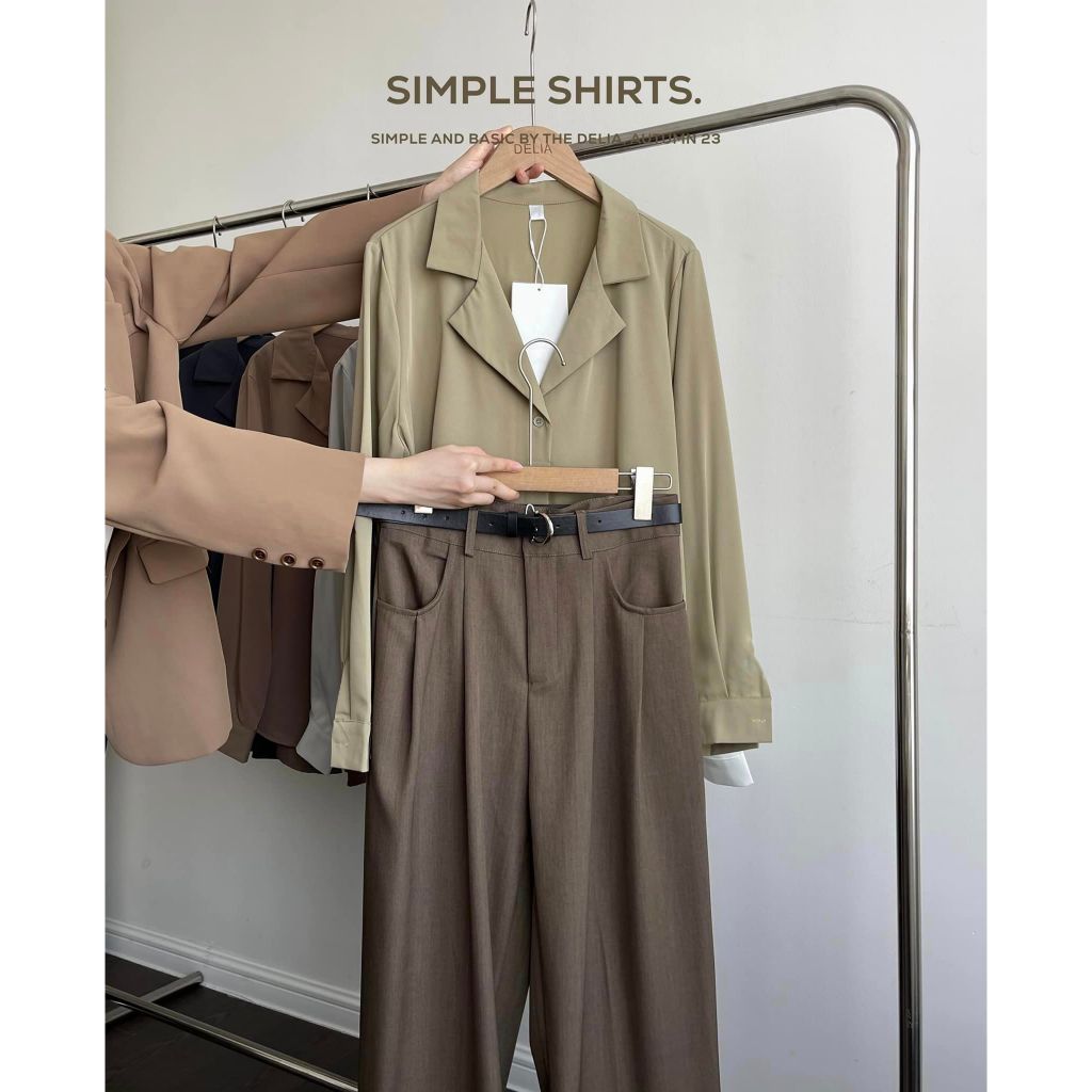 806 SƠ MI CỔ VEST CHẤT LỤA