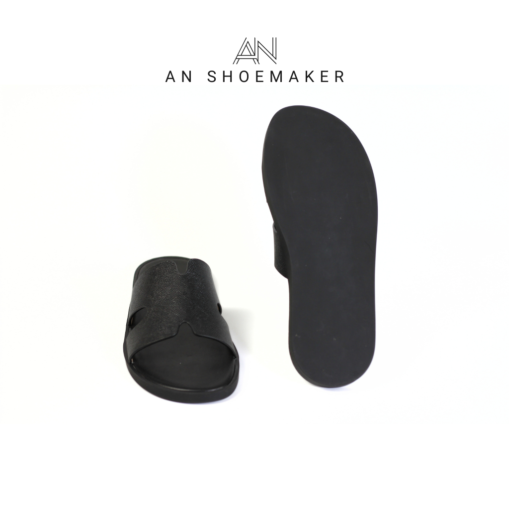 Dép chữ h An quai ngang da bò cao cấp, Dép hermes nam thời trang công sở đi làm đi chơi bảo hành chọn đời