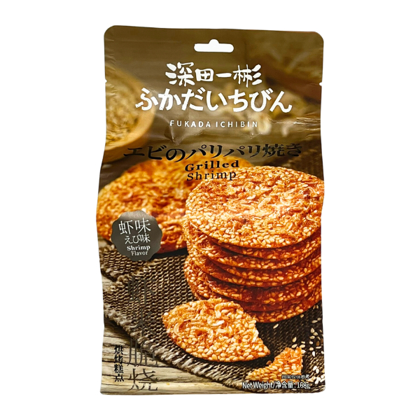 Bánh Quy giòn Fukada Ichibin 168g vị Mè Tôm