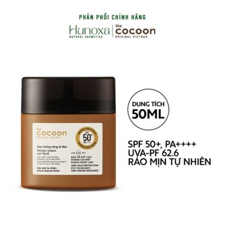 Sữa chống nắng bí đao Cocoon kiềm dầu nâng tone tự nhiên bảo vệ da toàn diện SPF 50+ PA++++ 50ml - HUNOXA