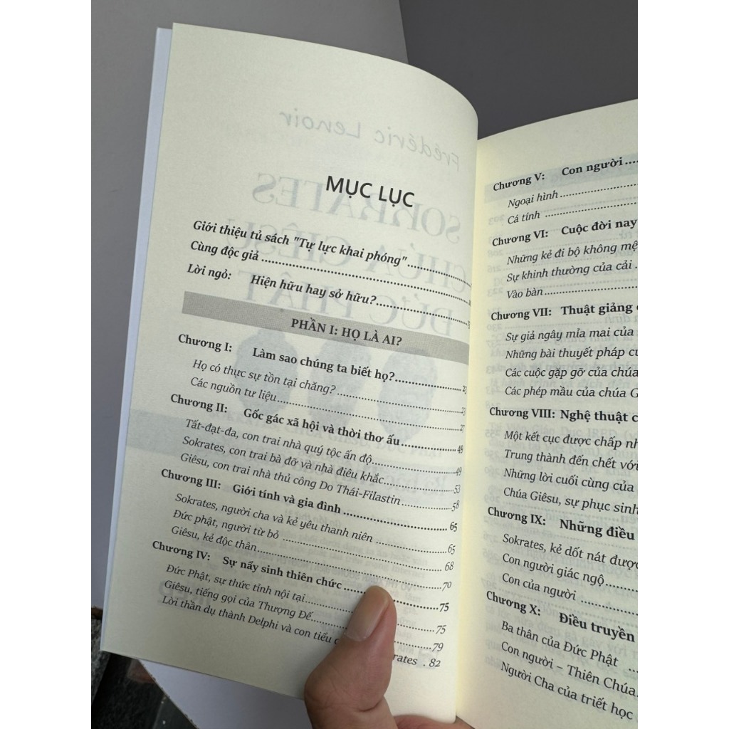 Sách -  Sokrates, Chúa Giêsu, Đức Phật  – Frédéric Lenoir -Võ Thị Xuân Sương dị