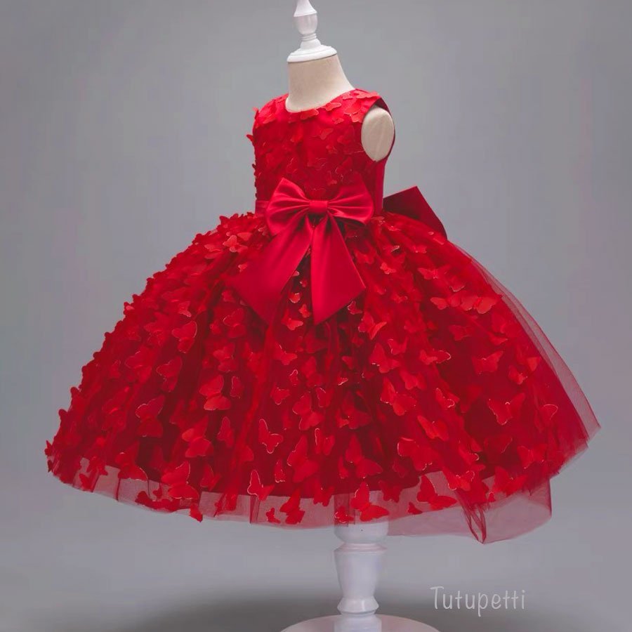Đầm váy công chúa cho bé gái Tutupetti chất voan bồng xinh xắn không tay