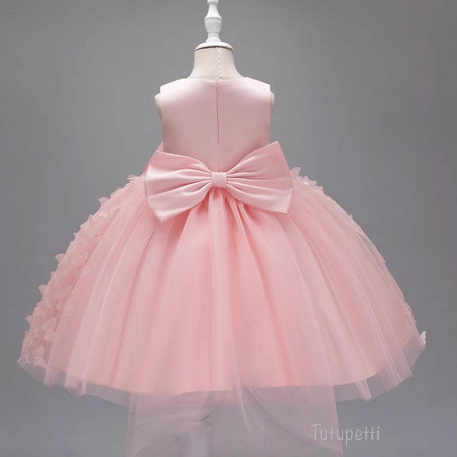 Đầm váy công chúa cho bé gái Tutupetti chất voan bồng xinh xắn không tay