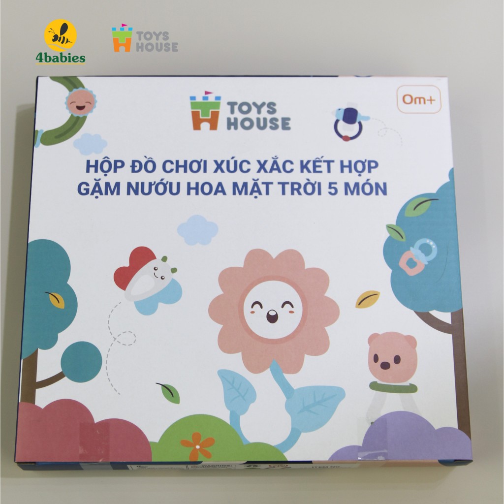 Hộp đồ chơi xúc xắc kết hợp gặm nướu 5 món cho bé Toyhouse 11532