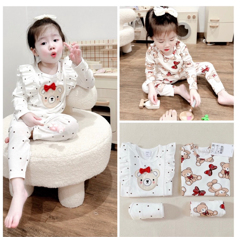 ✨MALINHKID✨CB043- Combo 2 bộ bi tăm nơ trẻ em VNXK