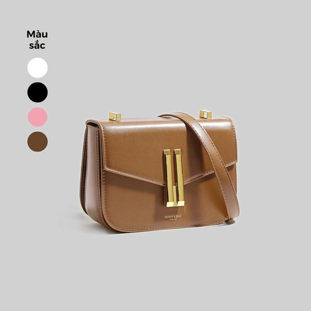 Túi Đeo Chéo Nữ Khóa Đồng Hình Tai Thỏ Trẻ Trung, Sành Điệu