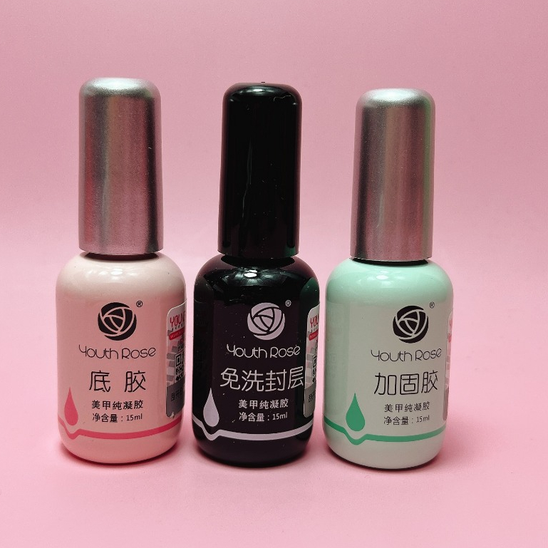 Base Top Hoa Hồng Chính Hãng,  Base Liên Kết  Top Bóng  Dung Dịch Cứng Móng Hard Gel Chai 15ml Nail 381