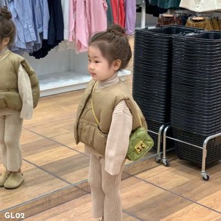 Áo khoác gile phao cho bé gái siêu dày dặn, ấm