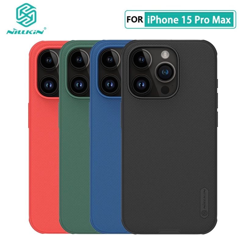 Ốp lưng nillkin nhựa sần viền dẻo cho iphone 15 pro max,15 pro,15 plus,15