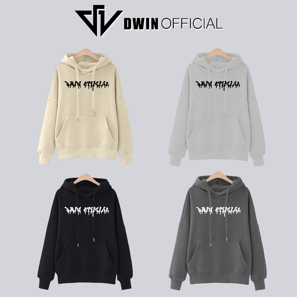 Áo hoodie nỉ unisex DWIN basic nam nữ form rộng oversize local brand SP00076