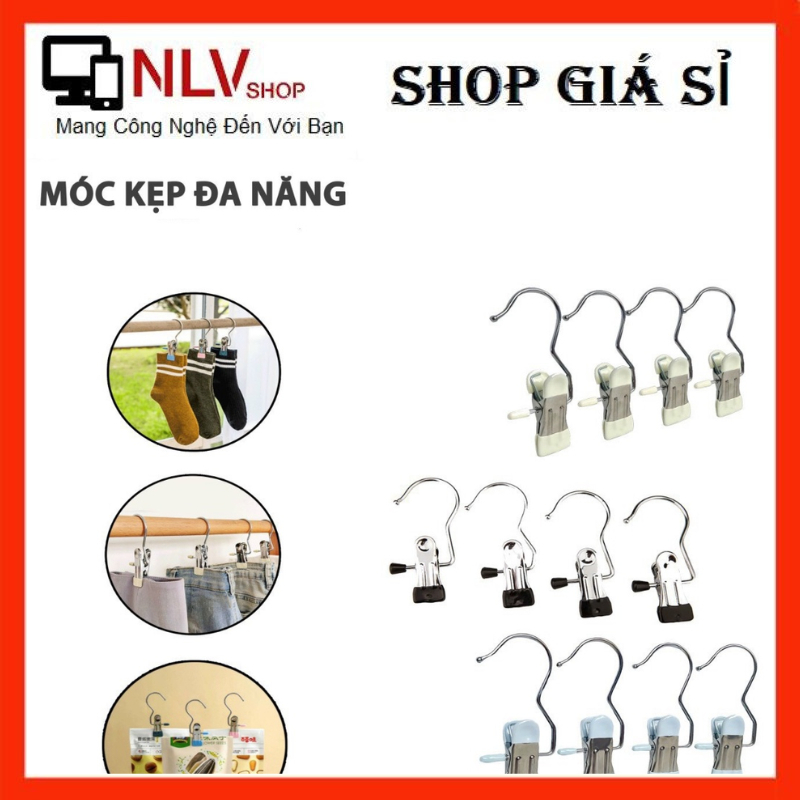 Móc kẹo đơn móc quần áo, nón,tất.....Móc kẹp thép không gỉ bọc nhựa PVC. đa năng tiện ích sử dụng