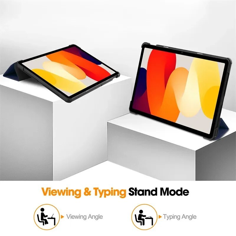 Bao da Xiaomi REDMI PAD SE 11" 2023 Gấp 3 Khúc Lưng Cứng Có Nam Châm