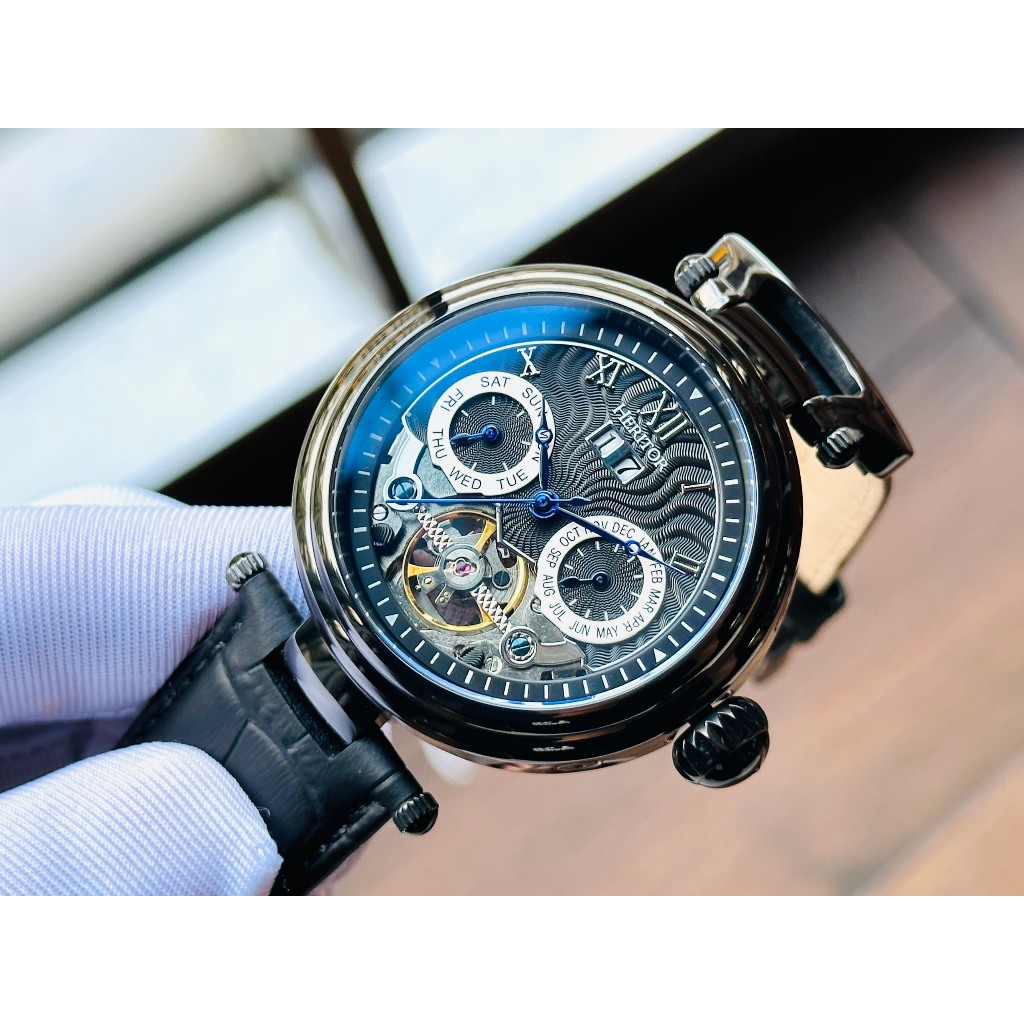 Đồng hồ nam dây da Heritor Automatic Men Watch New Season