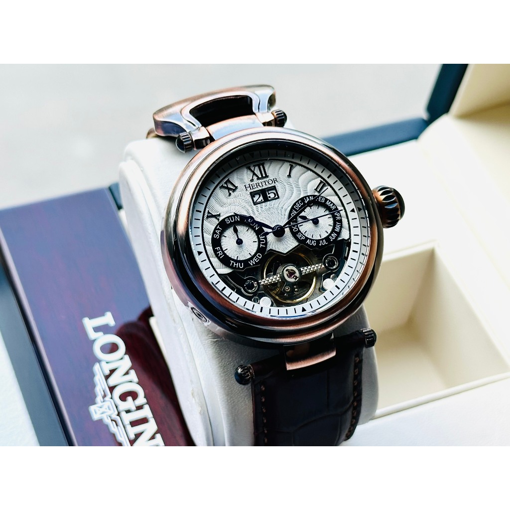 Đồng hồ nam dây da Heritor Automatic Men Watch New Season