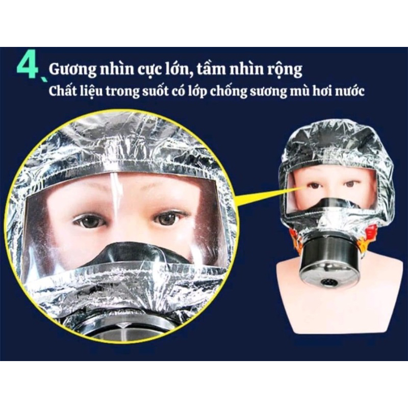 Mặt nạ phòng khói TZL30 Việt Nam Phòng khói, phòng độc dễ dàng sử dụng. Sỉ giá rẻ