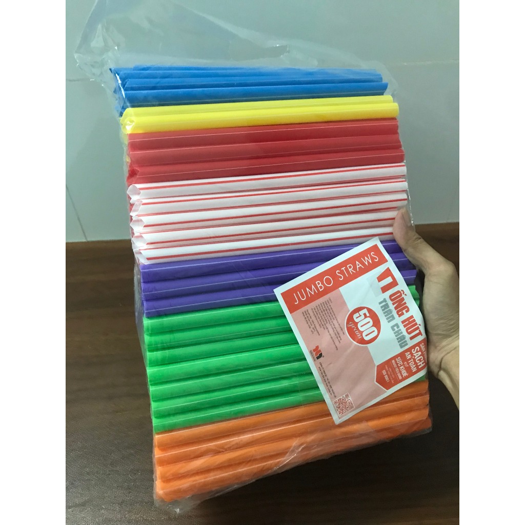 Ống hút trân châu  phi 12  500g nhọn đầu