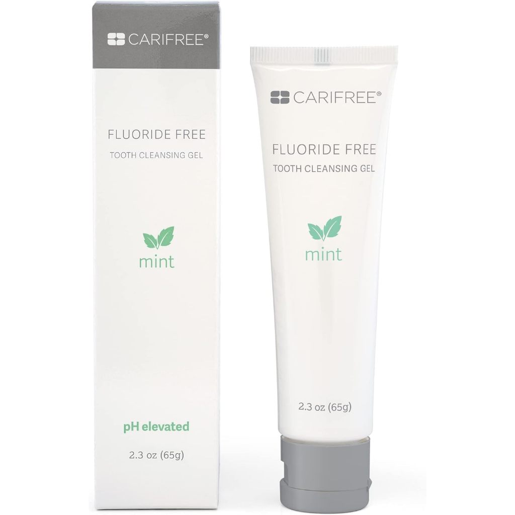 Gel làm sạch răng không chứa Fluoride CARIFREE FLUORIDE FREE TOOTH CLEANSING GEL tái khoáng men răng 65g của Mỹ