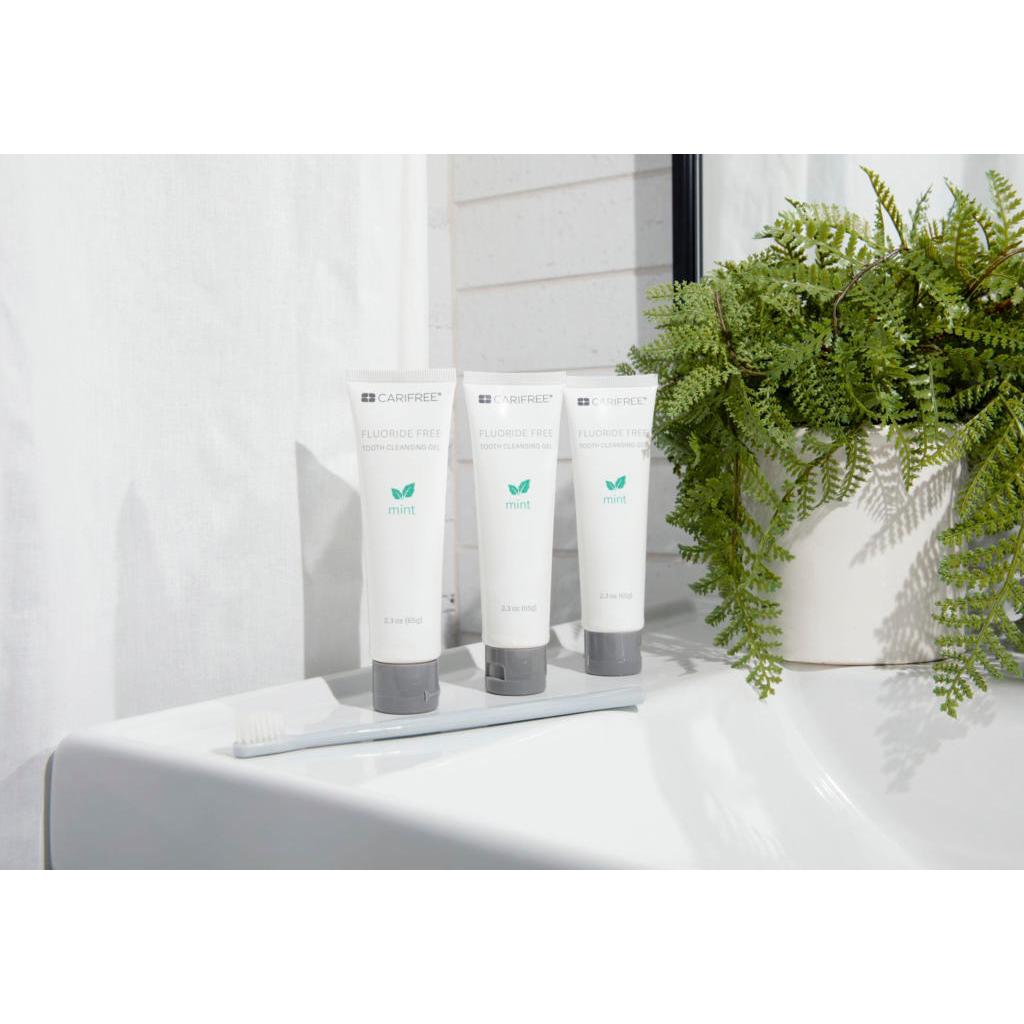 Gel làm sạch răng không chứa Fluoride CARIFREE FLUORIDE FREE TOOTH CLEANSING GEL tái khoáng men răng 65g của Mỹ