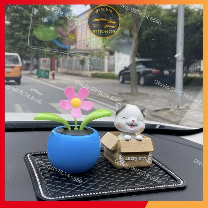 Chậu hoa nhảy múa sử dụng năng lượng mặt trời trang trí xe hơi, bàn làm việc siêu độc đáo