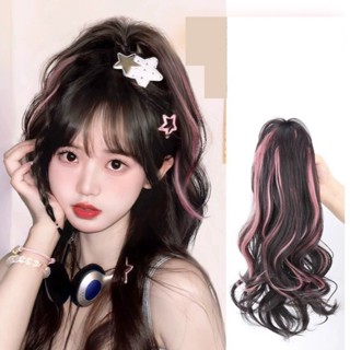  Tóc Giả Kẹp Cao Nửa Đầu Xoăn Dài 30cm Light Hồng Ngọt Ngào Tóc Giả Y2K Cho TeenGirl MyBaby 