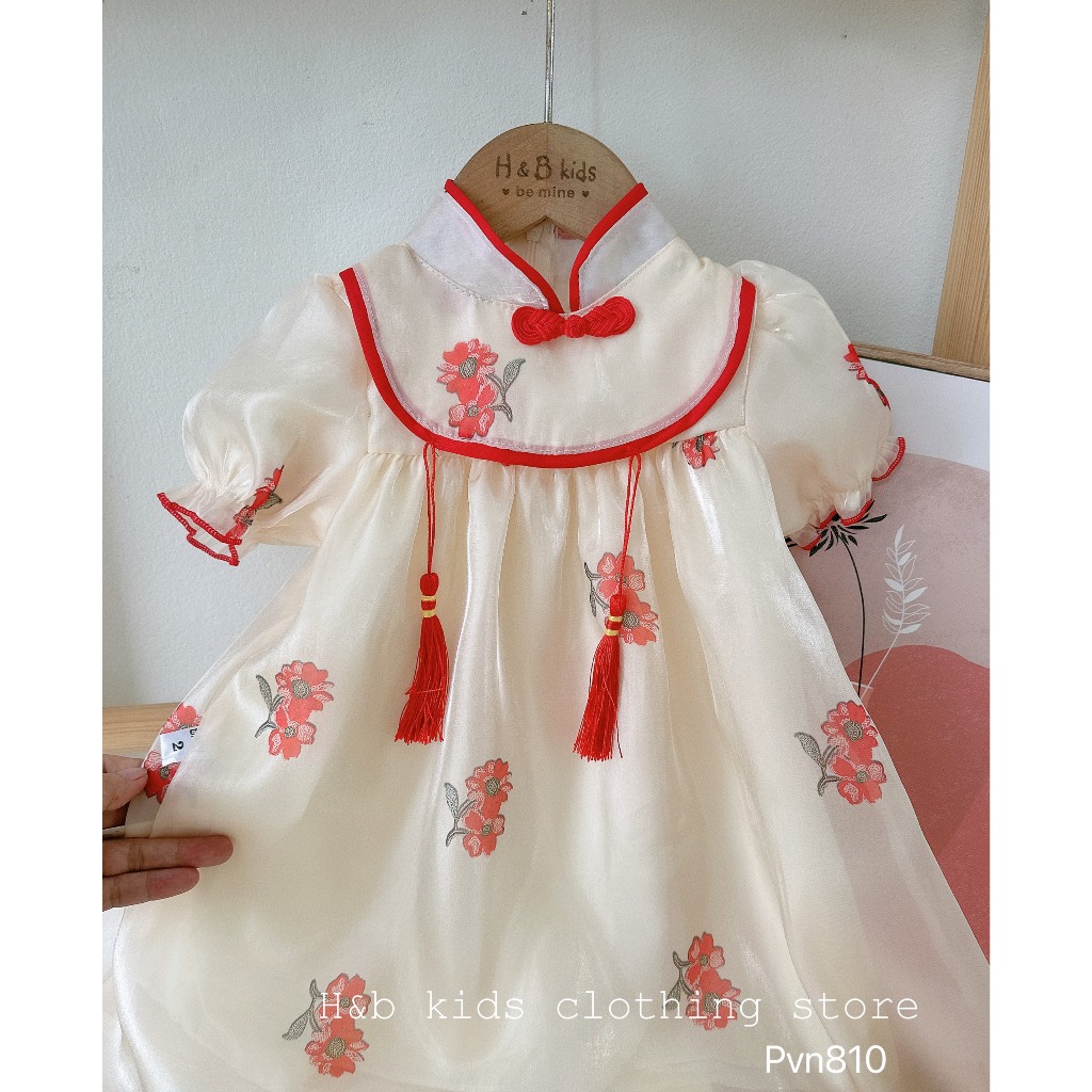 Váy cổ trang công chúa cho bé gái 10-25kg, váy hanfu trung quốc cho bé gái