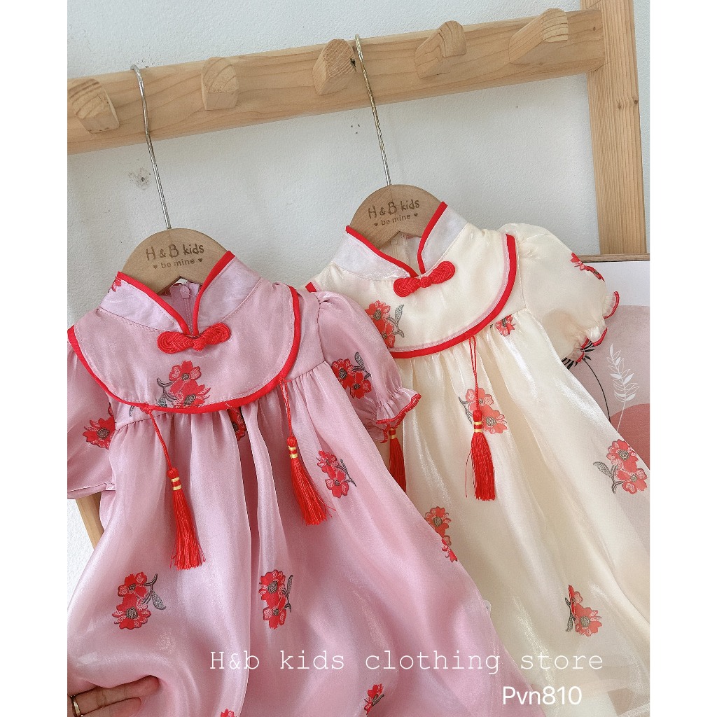 Váy cổ trang công chúa cho bé gái 10-25kg, váy hanfu trung quốc cho bé gái