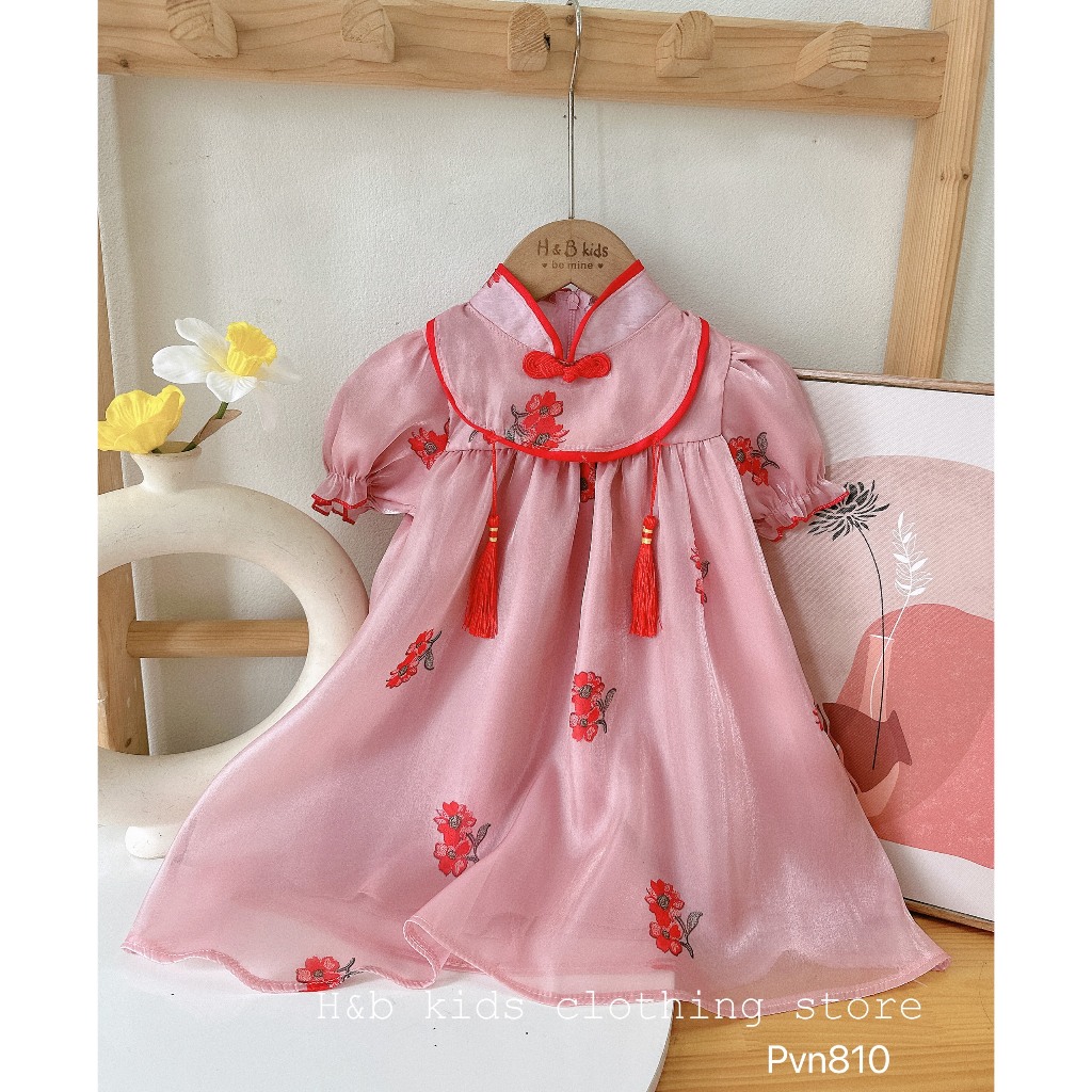 Váy cổ trang công chúa cho bé gái 10-25kg, váy hanfu trung quốc cho bé gái