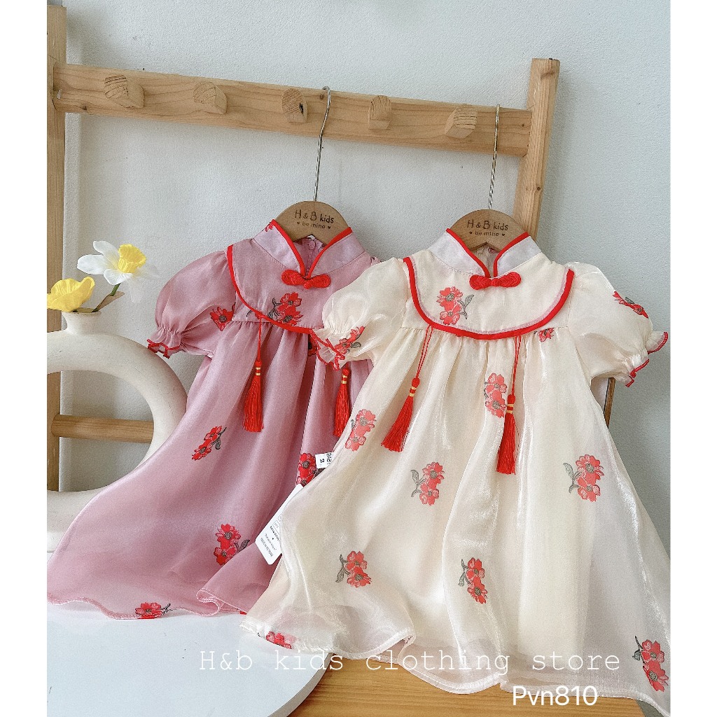 Váy cổ trang công chúa cho bé gái 10-25kg, váy hanfu trung quốc cho bé gái