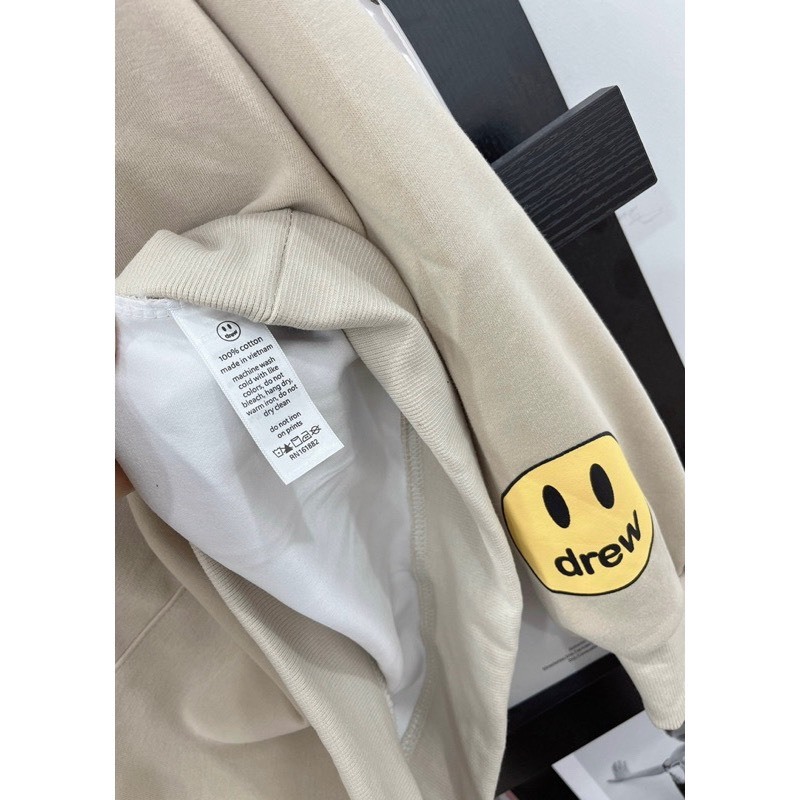 Áo hoodie Drew unisex form rộng, có mũ, họa tiết mặt cười dễ thương, trẻ trung, chất nỉ da dày dặn, cao cấp
