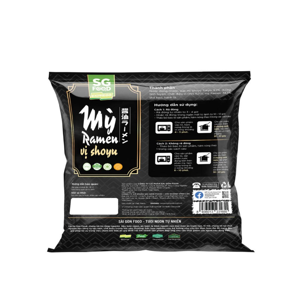 Mỳ Ramen cao cấp vị Shoyu Sài Gòn Food 320g