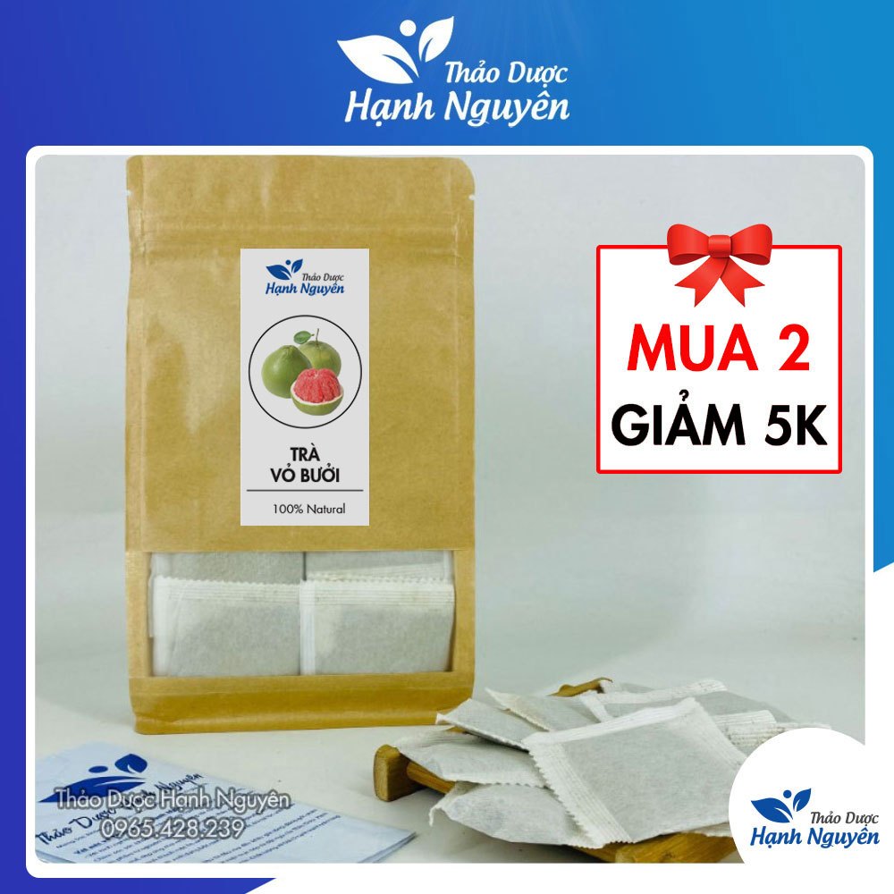 Trà vỏ bưởi (Bịch 50 túi lọc) hỗ trợ kiểm soát cân nặng, kích thích mọc tóc - Thảo Dược Hạnh Nguyên