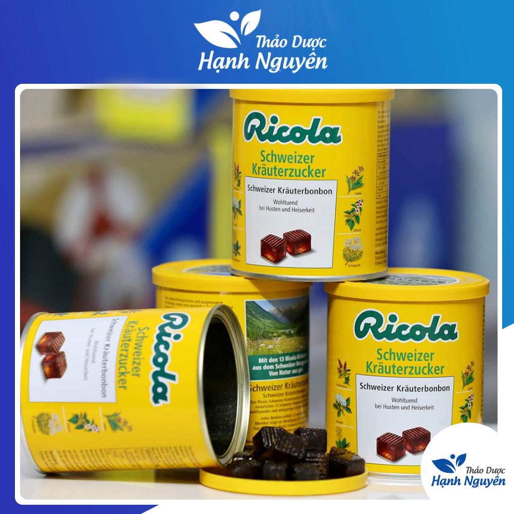 Kẹo ngậm ho hương thảo mộc Ricola lọ 250g, giảm ngay ho rát cổ