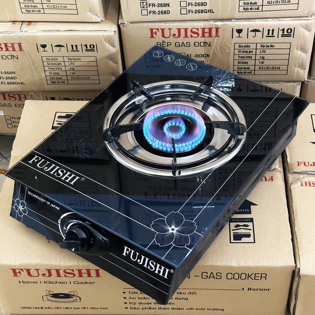 Bếp gas đơn FUJISHI FR-279G - ĐIẾU GANG ĐÚC LỬA LỚN - Đun nấu nhanh + Tiết kiệm gas - Bảo hành chính hãng 02 Năm