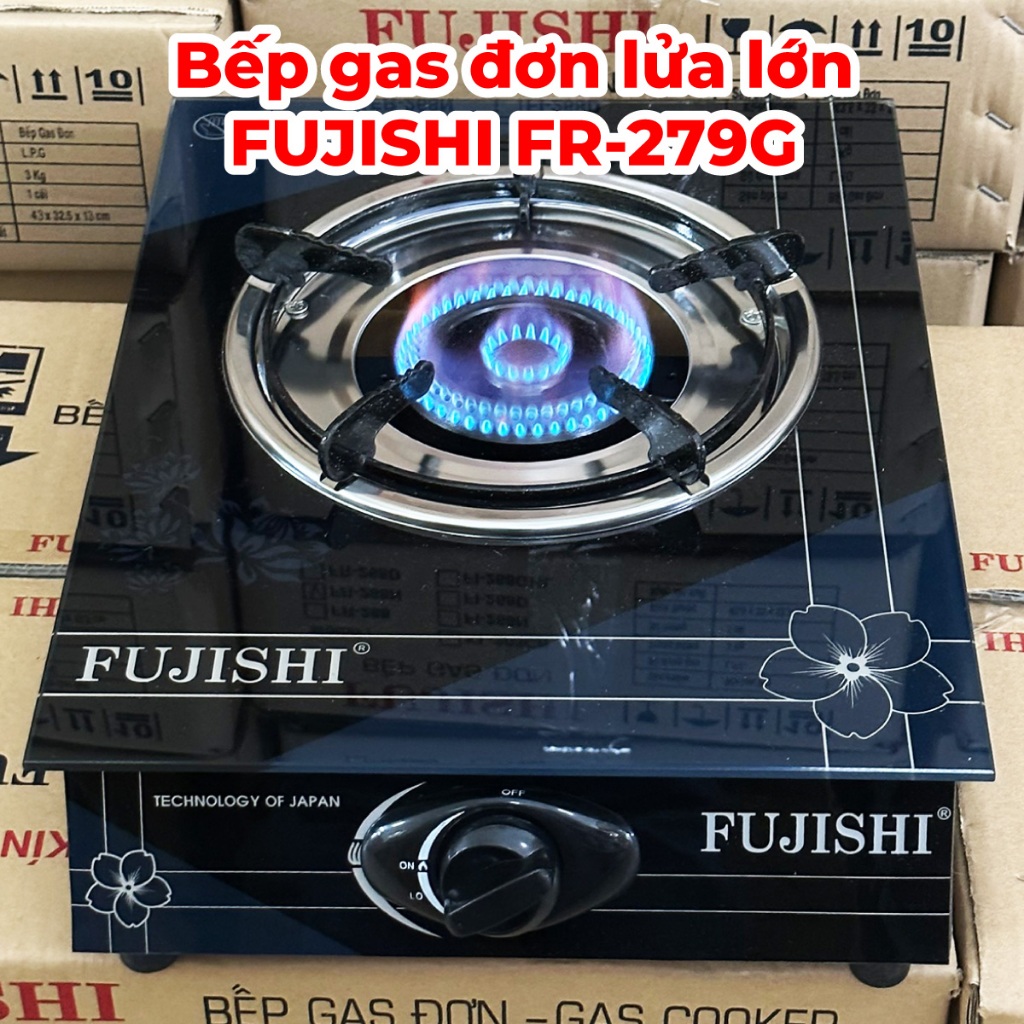 Bếp gas đơn FUJISHI FR-279G - ĐIẾU GANG ĐÚC LỬA LỚN - Đun nấu nhanh + Tiết kiệm gas - Bảo hành chính hãng 02 Năm