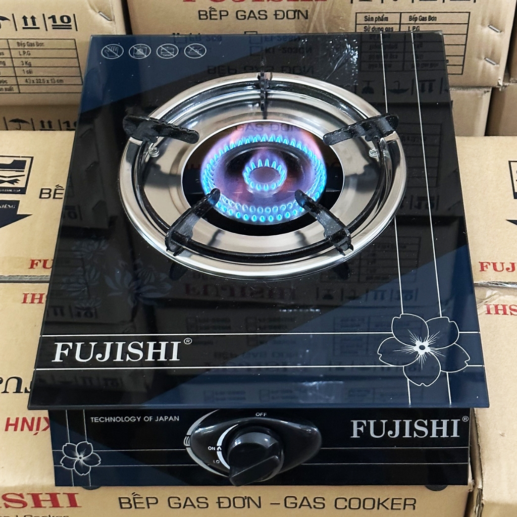 Bếp gas đơn FUJISHI FR-279G - ĐIẾU GANG ĐÚC LỬA LỚN - Đun nấu nhanh + Tiết kiệm gas - Bảo hành chính hãng 02 Năm