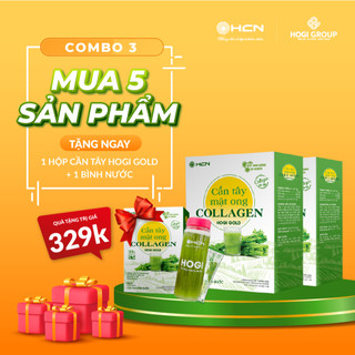 Combo mua 5 tặng 1 hộp bột cần tây mật ong collagen hogi gold - giảm mỡ, đẹp da, duy trì vóc dáng