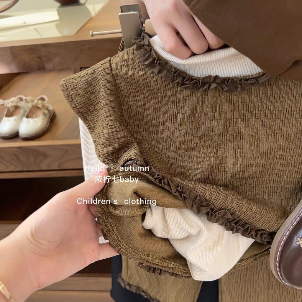Set 3CT Bé Gái Thu Đông Quảng Châu Phong Cách Hàn Quốc Màu Vintage