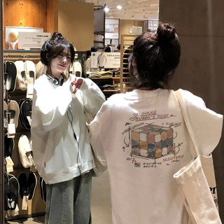 Focus local brand trắng fashion vintage long sleeve for women áo nỉ sweater oversized unisex levents 100%cotton