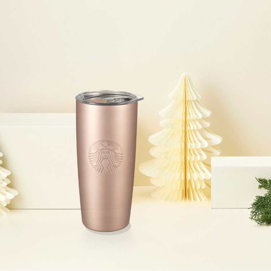 Ly Starbucks Cold Cup 20Oz (591ml) Stainless Steel CHAMPGNE GLD SRN HOL