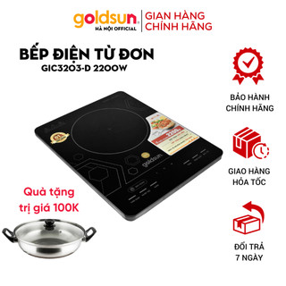 Bếp điện từ Goldsun + Tặng kèm chảo lẩu GIC3200-D