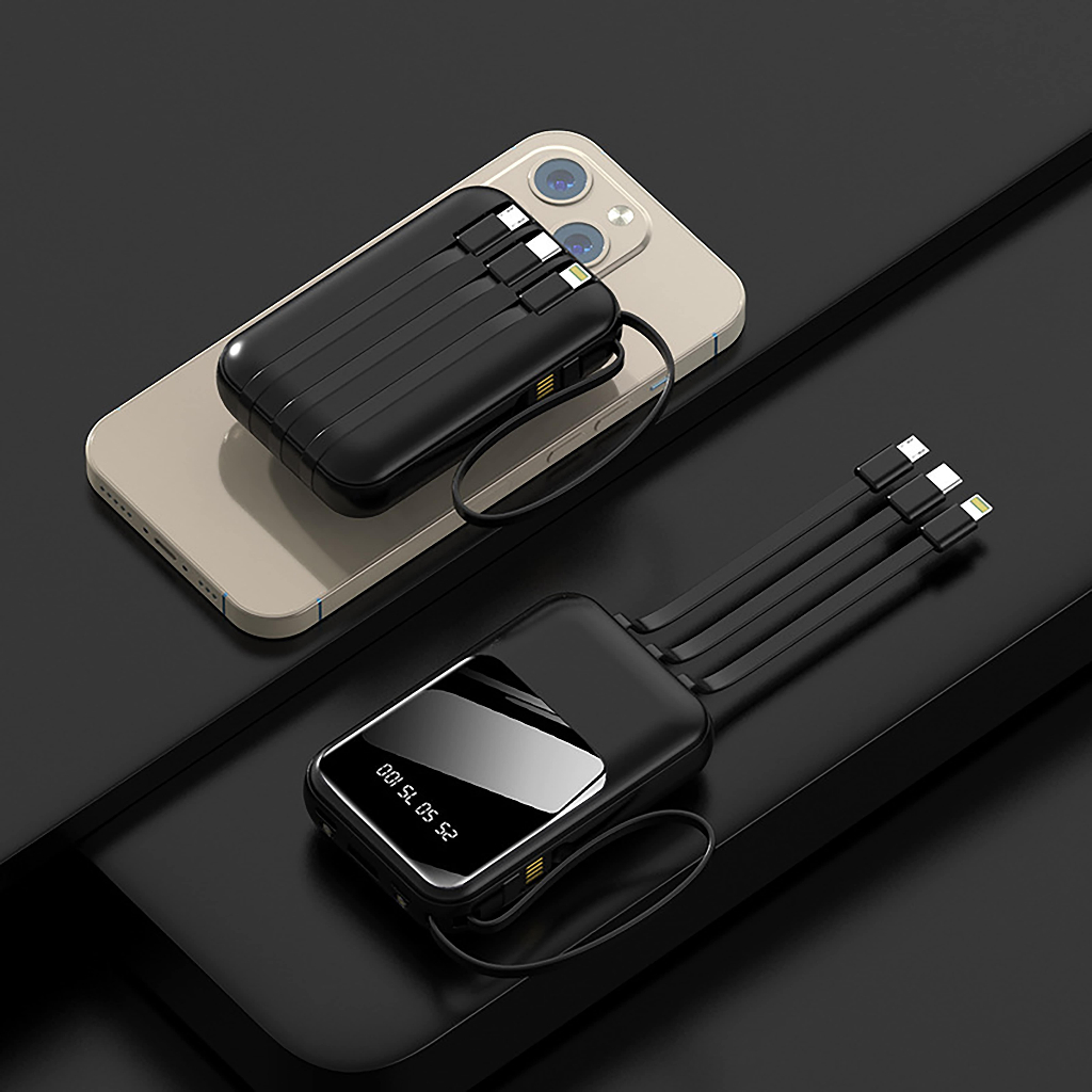 Sạc Dự Phòng 10000 - 20000mAh Chính Hãng DYNAMIC - Cục Sạc Dự Phòng 4 Dây Cáp, Tích Hợp Màn Hình LED, Sạc Không Nóng Máy