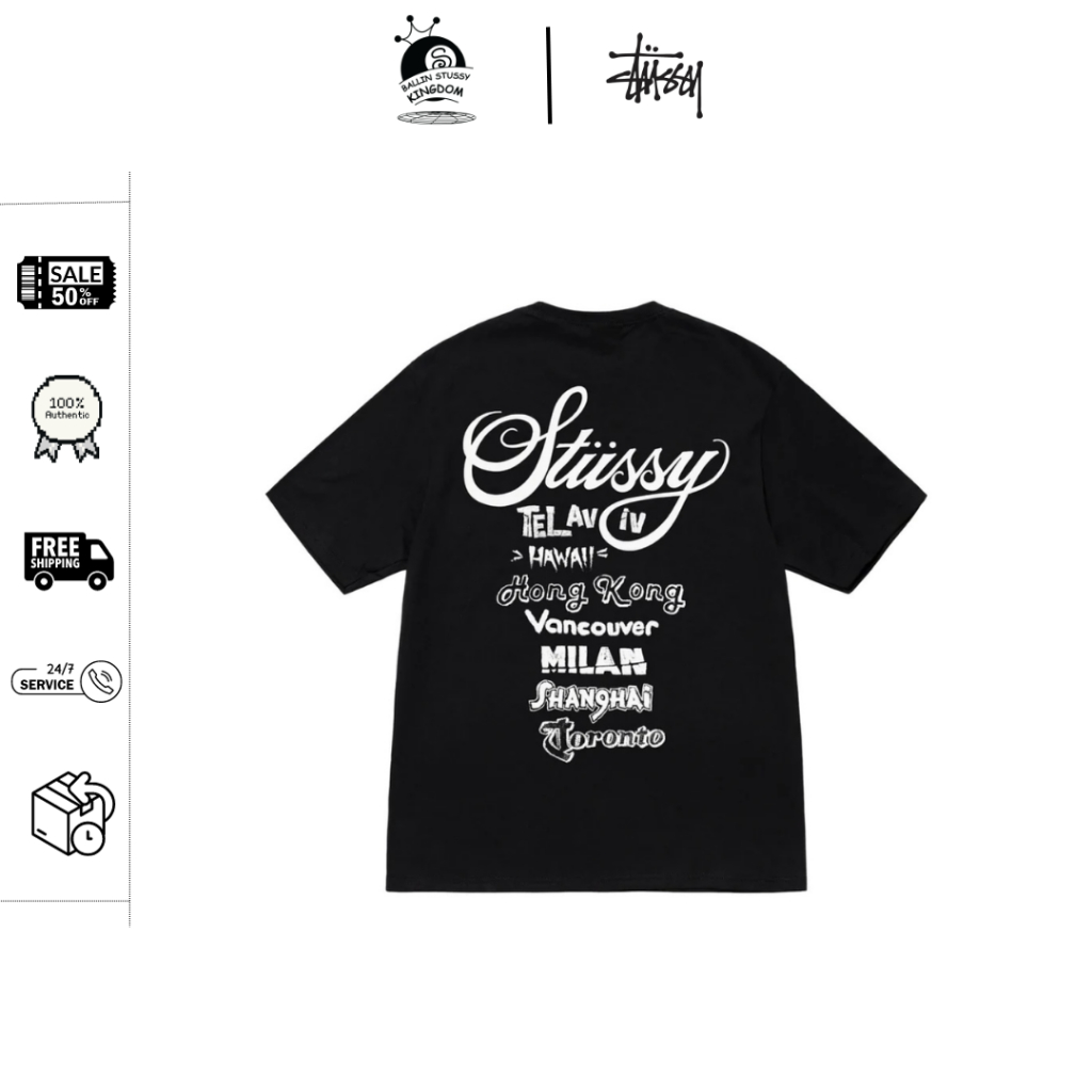 MUA 2 TẶNG 1 _ ÁO THUN STUSSY TOUR 2023 AUTHENTIC - BAO CHECK MAIL HÃNG 100% _ STUSSY TOUR 2023 T-SHIRT