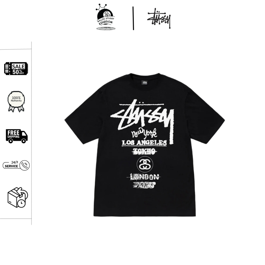 MUA 2 TẶNG 1 _ ÁO THUN STUSSY TOUR 2023 AUTHENTIC - BAO CHECK MAIL HÃNG 100% _ STUSSY TOUR 2023 T-SHIRT