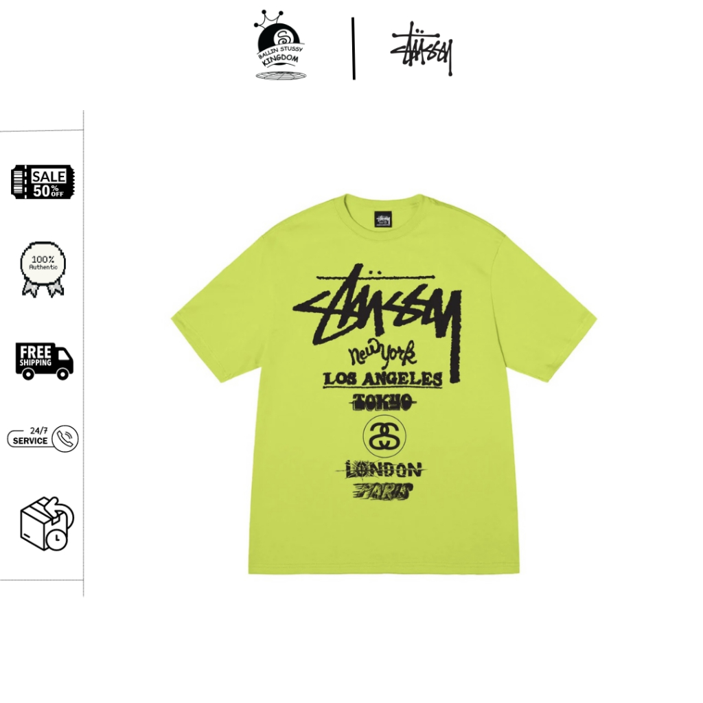 MUA 2 TẶNG 1 _ ÁO THUN STUSSY TOUR 2023 AUTHENTIC - BAO CHECK MAIL HÃNG 100% _ STUSSY TOUR 2023 T-SHIRT