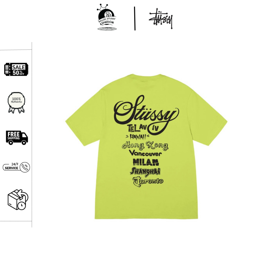 MUA 2 TẶNG 1 _ ÁO THUN STUSSY TOUR 2023 AUTHENTIC - BAO CHECK MAIL HÃNG 100% _ STUSSY TOUR 2023 T-SHIRT