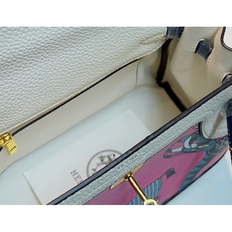 Túi Kelly Màu Phối Hoạ Tiết