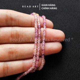 3x2mm đá t.a đa sắc giác cắt, đá phong thuỷ, chuỗi hạt, kim, thủy, mộc, hỏa, thổ, đá lẻ - bead art