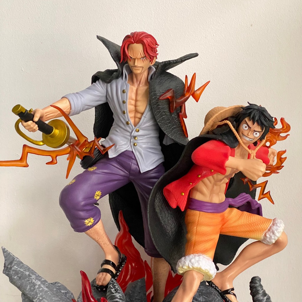 Mô hình kỉ niệm Shanks và Luffy cao 50CM siêu to - mô hình luffy và shanks trên đảo đầu lâu - One piece