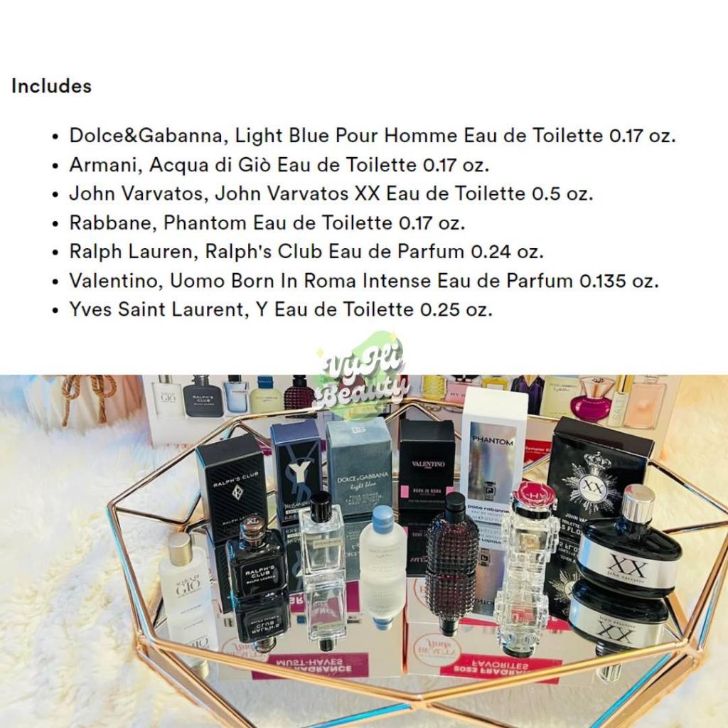 Set nước hoa Ulta His Fragrance Must-haves 8 chai mini cho nam