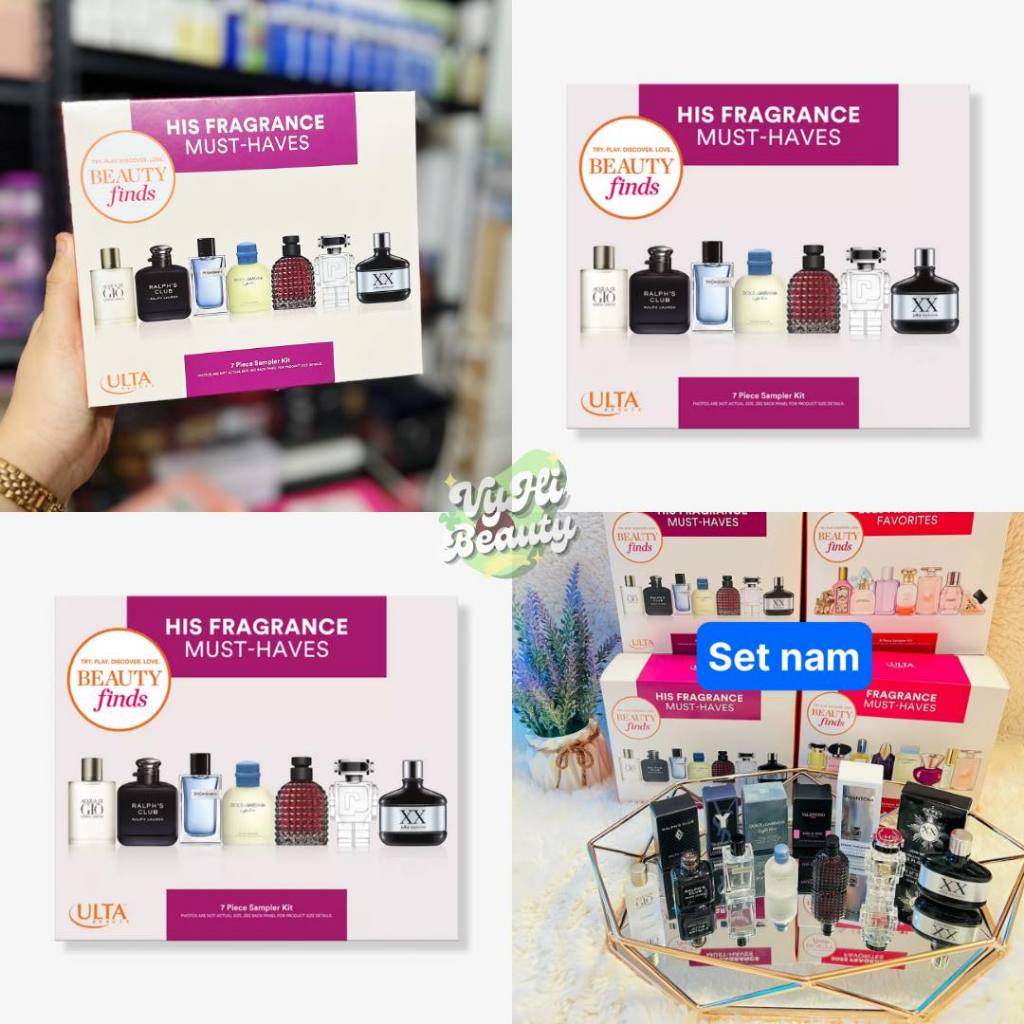 Set nước hoa Ulta His Fragrance Must-haves 8 chai mini cho nam